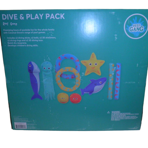 Coconut Grove Dive & Play Pack Reef Gang Set of 10 Pool Toys - Picture 4 of 5
